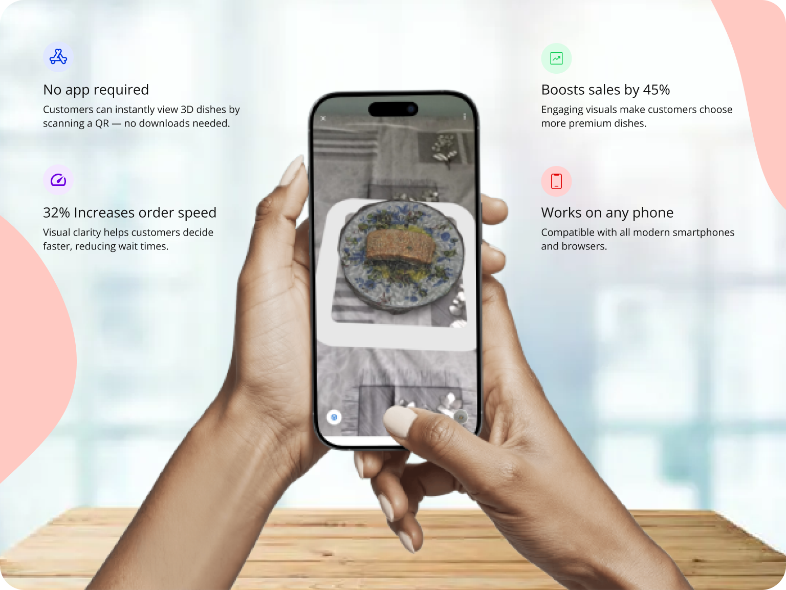3D food model in augmented reality on mobile phone